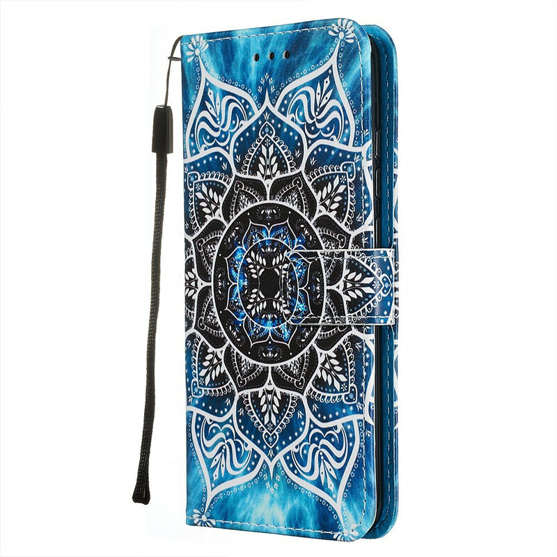 Housse Xiaomi Redmi Note 8 Mandala Noir à Lanière Housse Xiaomi Redmi Note 8 Mandala Noir à Lanière