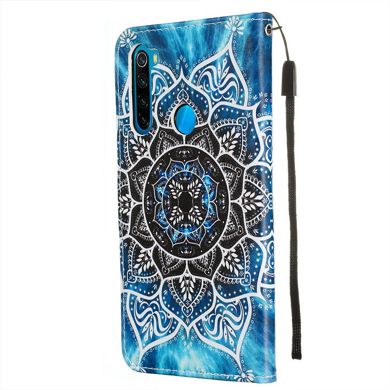 Housse Xiaomi Redmi Note 8 Mandala Noir à Lanière Housse Xiaomi Redmi Note 8 Mandala Noir à Lanière