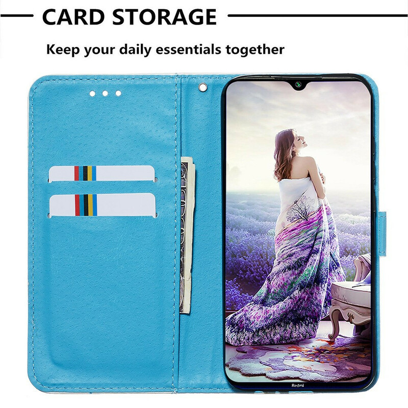 Housse Xiaomi Redmi Note 8 Mandala Noir à Lanière Housse Xiaomi Redmi Note 8 Mandala Noir à Lanière