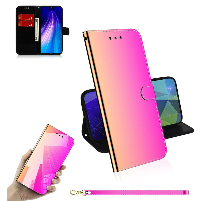 Housse Xiaomi Redmi Note 8 Simili Cuir Couverture MIroir Housse Xiaomi Redmi Note 8 Simili Cuir Couverture MIroir