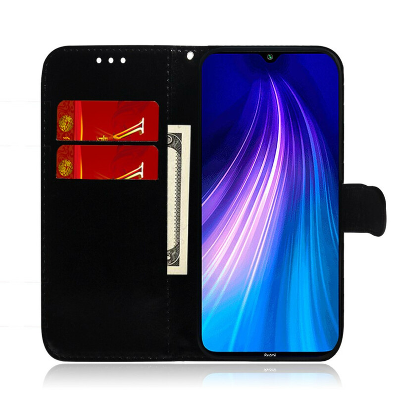 Housse Xiaomi Redmi Note 8 Simili Cuir Couverture MIroir Housse Xiaomi Redmi Note 8 Simili Cuir Couverture MIroir