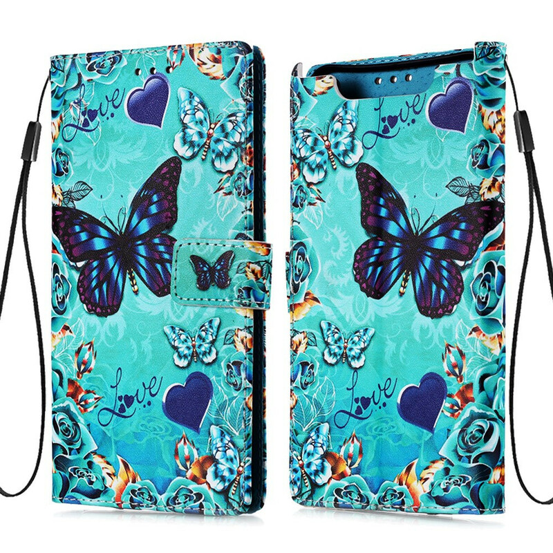 Housse Samsung Galaxy A80 Papillons Dorés Housse Samsung Galaxy A80 Papillons Dorés