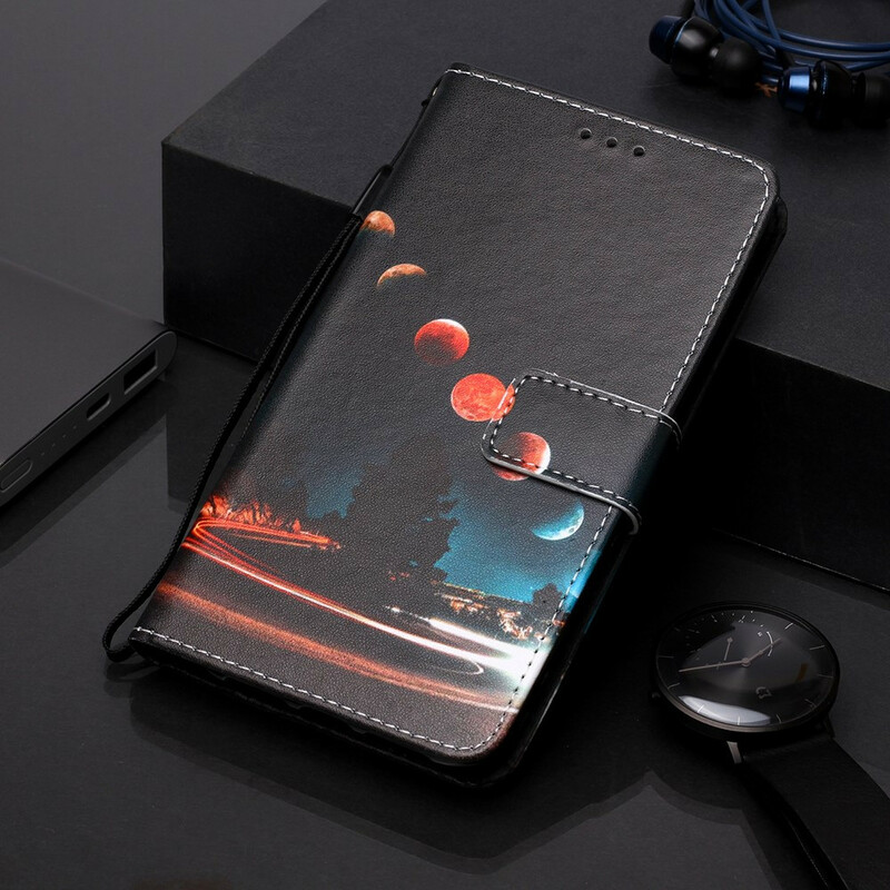 Housse Samsung Galaxy A80 Lunes et Galaxie Housse Samsung Galaxy A80 Lunes et Galaxie