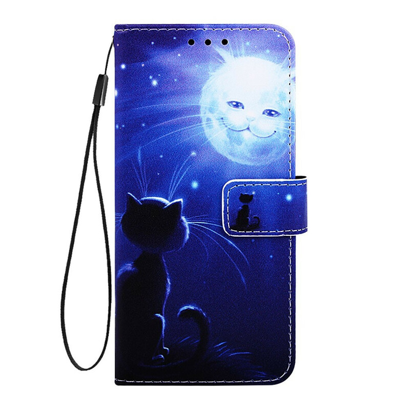 Housse Samsung Galaxy A80 Chat au Clair de Lune Housse Samsung Galaxy A80 Chat au Clair de Lune