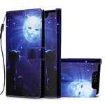 Housse Samsung Galaxy A80 Chat au Clair de Lune Housse Samsung Galaxy A80 Chat au Clair de Lune