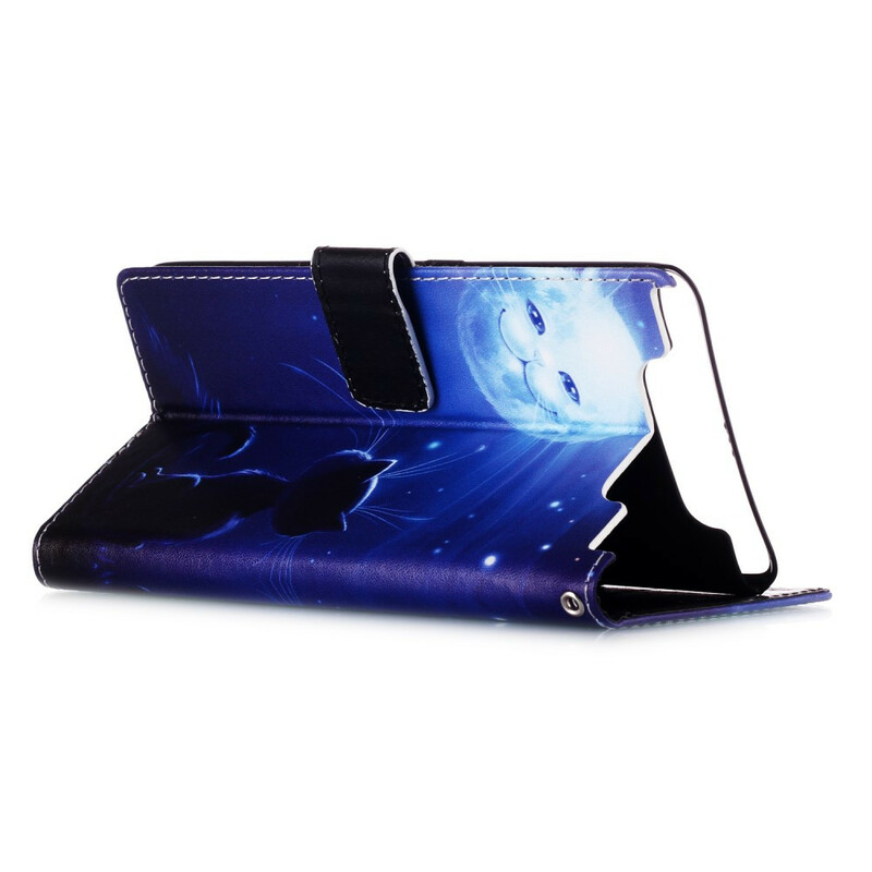 Housse Samsung Galaxy A80 Chat au Clair de Lune Housse Samsung Galaxy A80 Chat au Clair de Lune