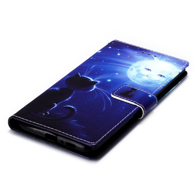 Housse Samsung Galaxy A80 Chat au Clair de Lune Housse Samsung Galaxy A80 Chat au Clair de Lune