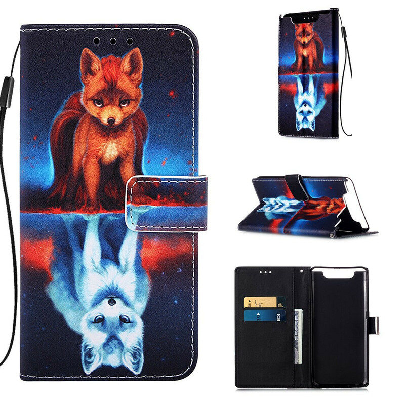 Housse Samsung Galaxy A80 Reflet de Julien le Chien à Lanière Housse Samsung Galaxy A80 Reflet de Julien le Chien à Lanière