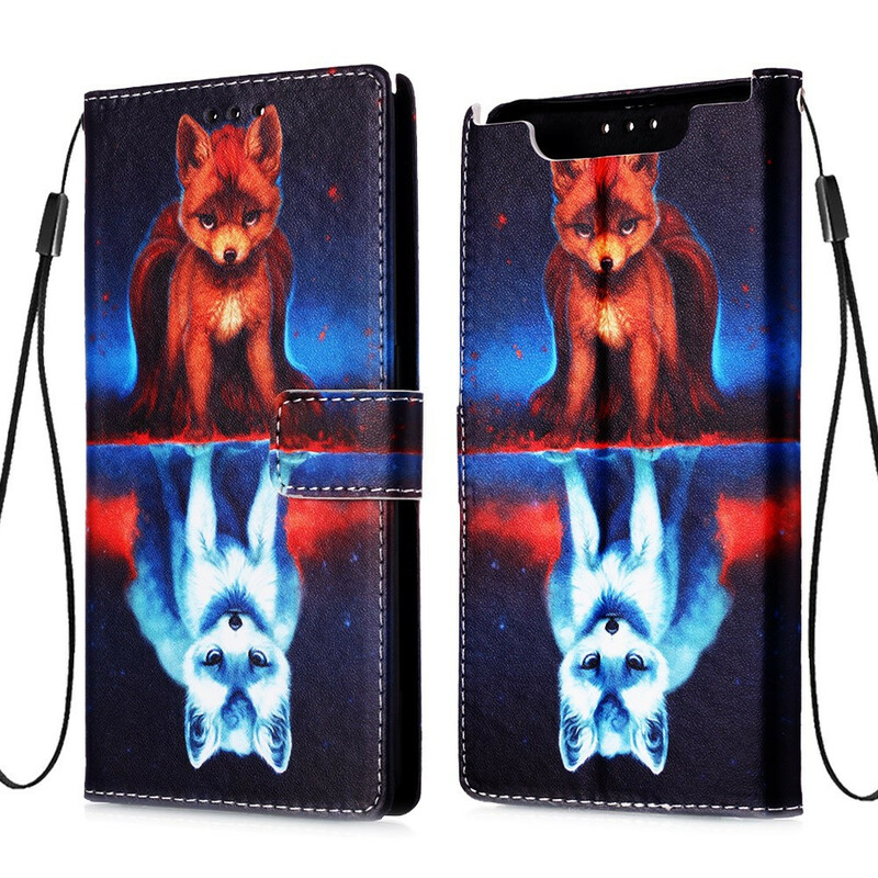 Housse Samsung Galaxy A80 Reflet de Julien le Chien à Lanière Housse Samsung Galaxy A80 Reflet de Julien le Chien à Lanière
