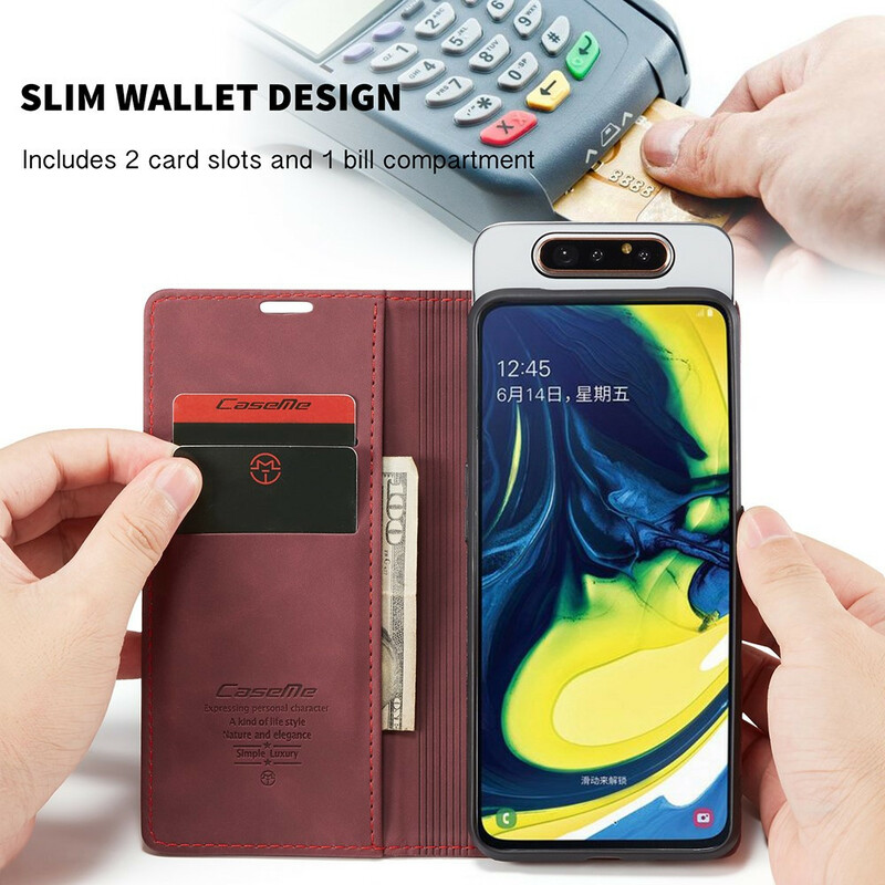 Flip Cover Samsung Galaxy A80 CASEME Simili Cuir Flip Cover Samsung Galaxy A80 CASEME Simili Cuir