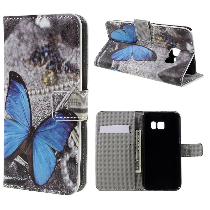 Housse Samsung Galaxy S7 Papillon Bleu Housse Samsung Galaxy S7 Papillon Bleu