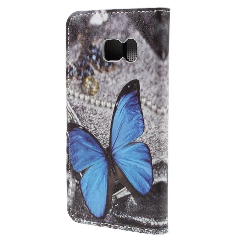 Housse Samsung Galaxy S7 Papillon Bleu