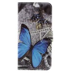 Housse Samsung Galaxy S7 Papillon Bleu