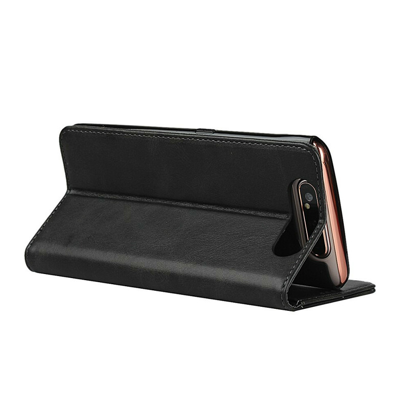 Flip Cover Samsung Galaxy A80 Simili Cuir Coutures Flip Cover Samsung Galaxy A80 Simili Cuir Coutures