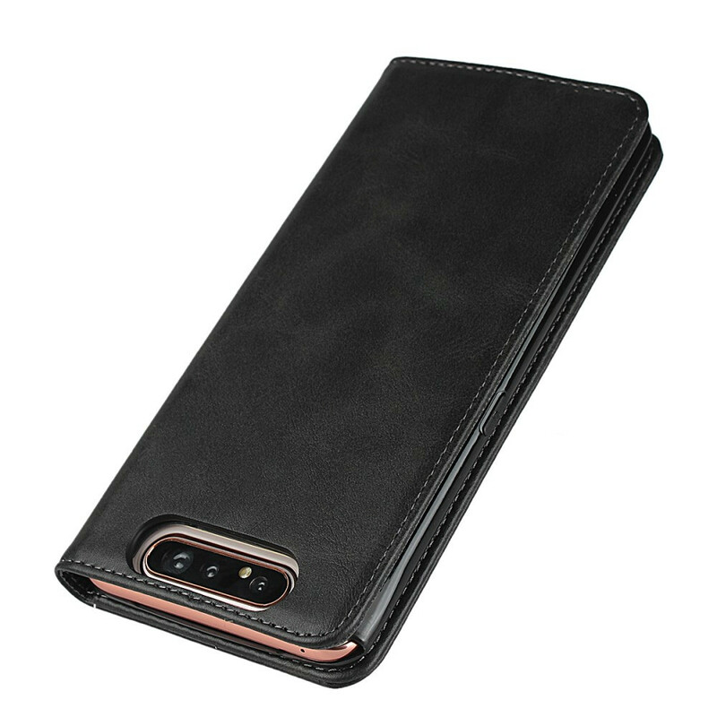 Flip Cover Samsung Galaxy A80 Simili Cuir Coutures Flip Cover Samsung Galaxy A80 Simili Cuir Coutures