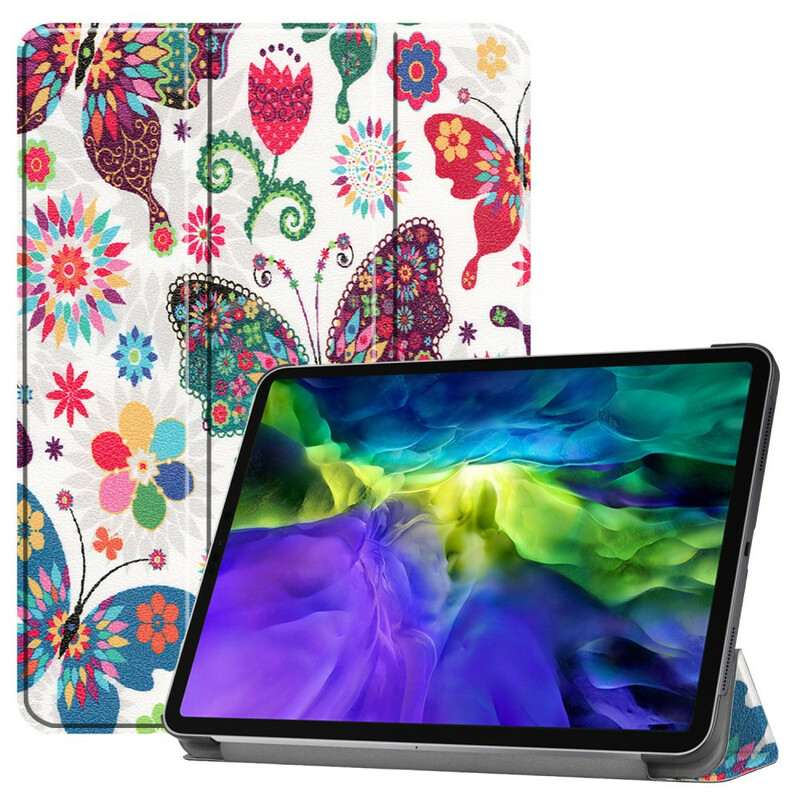 Smart Case iPad Pro 11" (2020) Papillons et Fleurs Rétros