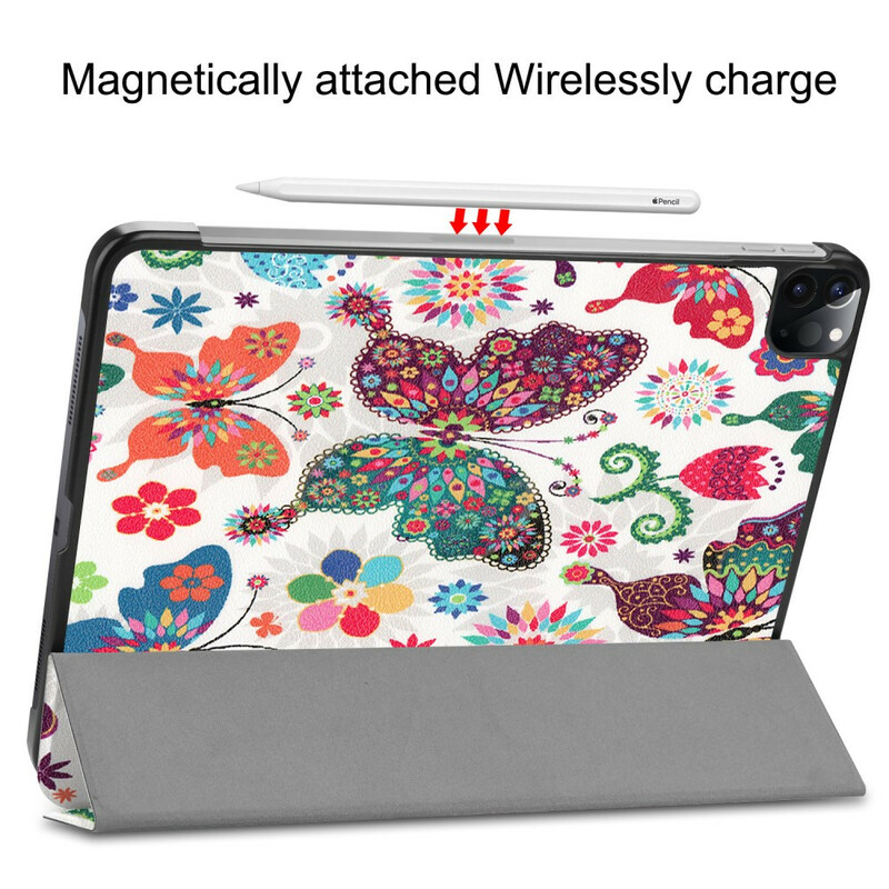 Smart Case iPad Pro 11" (2020) Papillons et Fleurs Rétros