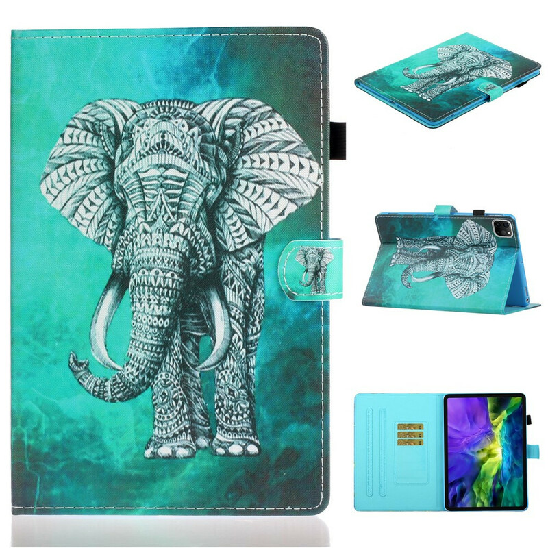 Housse iPad Pro 11" (2020) Éléphant Tribal Housse iPad Pro 11" (2020) Éléphant Tribal