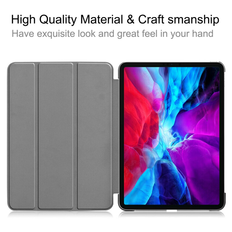 Smart Case iPad Pro 12.9" (2020) Tri Fold Chargeur Porte-Crayon Smart Case iPad Pro 12.9" (2020) Tri Fold Chargeur Porte-Crayon