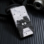 Housse Xiaomi Mi A3 Chats Surpris à Lanière Housse Xiaomi Mi A3 Chats Surpris à Lanière