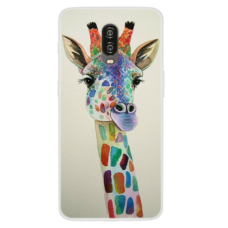 Coque OnePlus 6T Girafe Colorée