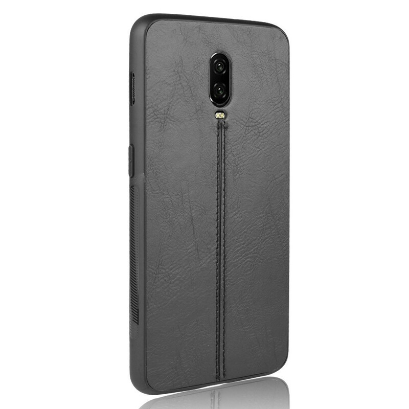Coque OnePlus 6T Style Cuir Coutures Coque OnePlus 6T Style Cuir Coutures