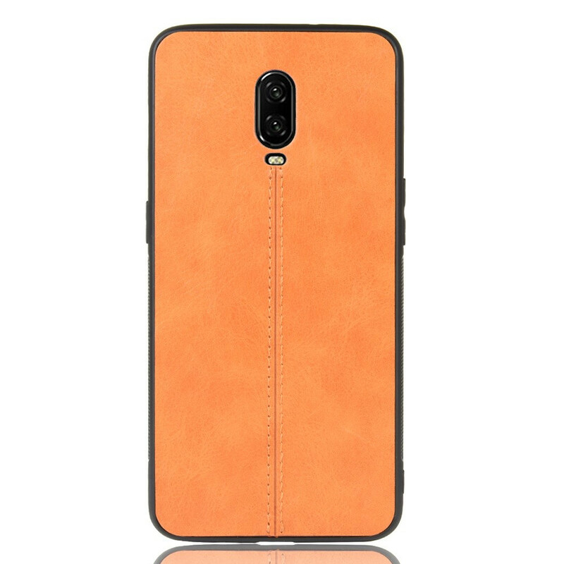 Coque OnePlus 6T Style Cuir Coutures Coque OnePlus 6T Style Cuir Coutures