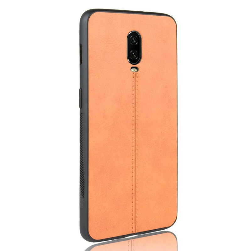 Coque OnePlus 6T Style Cuir Coutures Coque OnePlus 6T Style Cuir Coutures