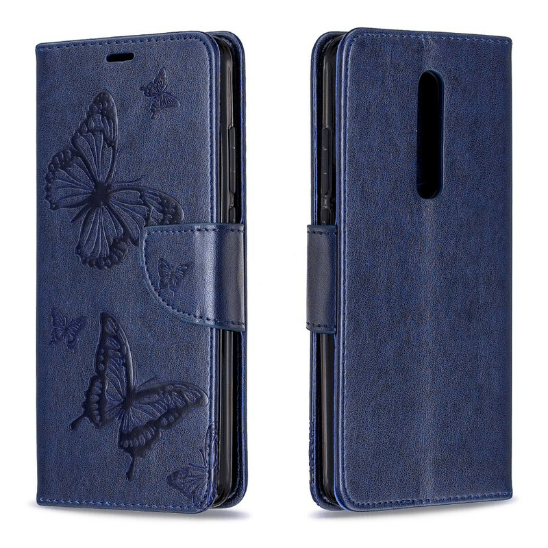 Housse Xiaomi Mi 9T / Mi 9T Pro Papillons Imprimés à Lanière Housse Xiaomi Mi 9T / Mi 9T Pro Papillons Imprimés à Lanière