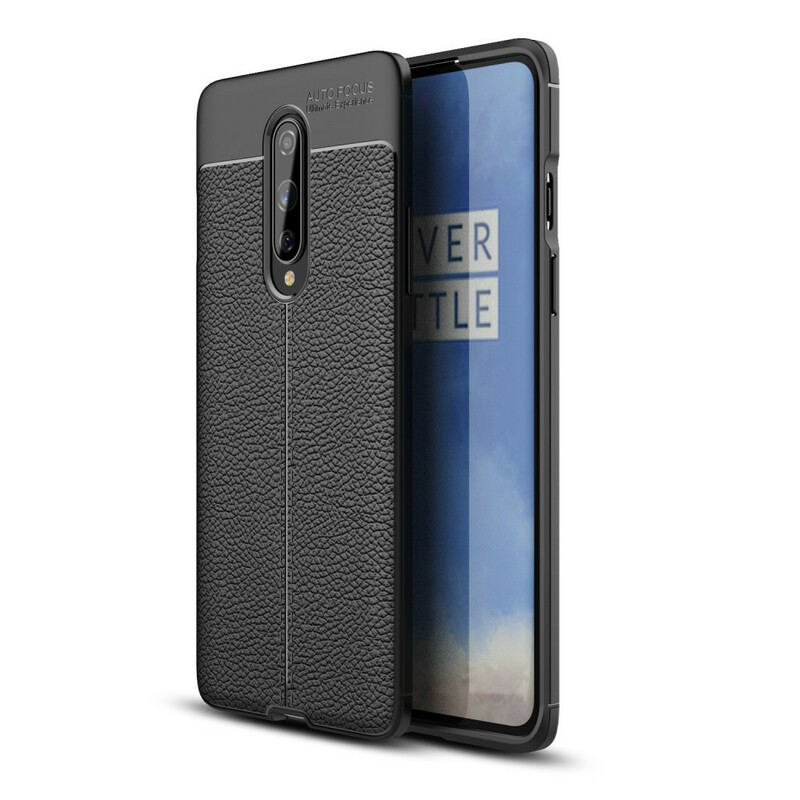 Coque OnePlus 8 Effet Cuir Litchi Double Line Coque OnePlus 8 Effet Cuir Litchi Double Line