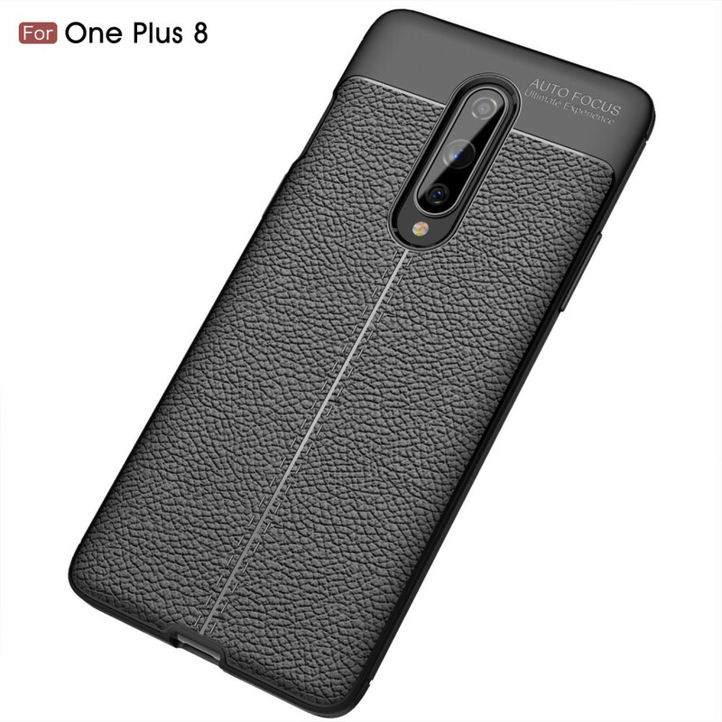 Coque OnePlus 8 Effet Cuir Litchi Double Line Coque OnePlus 8 Effet Cuir Litchi Double Line