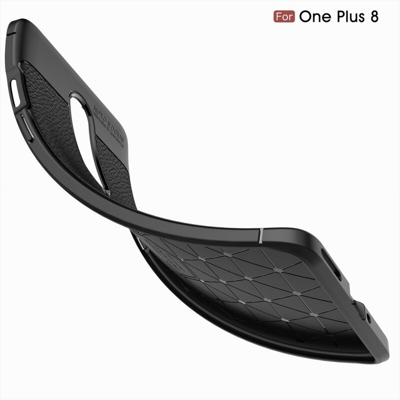 Coque OnePlus 8 Effet Cuir Litchi Double Line Coque OnePlus 8 Effet Cuir Litchi Double Line