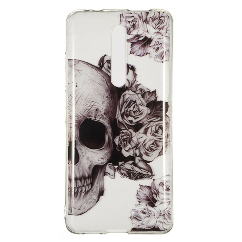Coque Xiaomi Mi 9T / Mi 9T Pro Transparente Tête de Mort Fleurie Coque Xiaomi Mi 9T / Mi 9T Pro Transparente Tête de Mort Fleurie