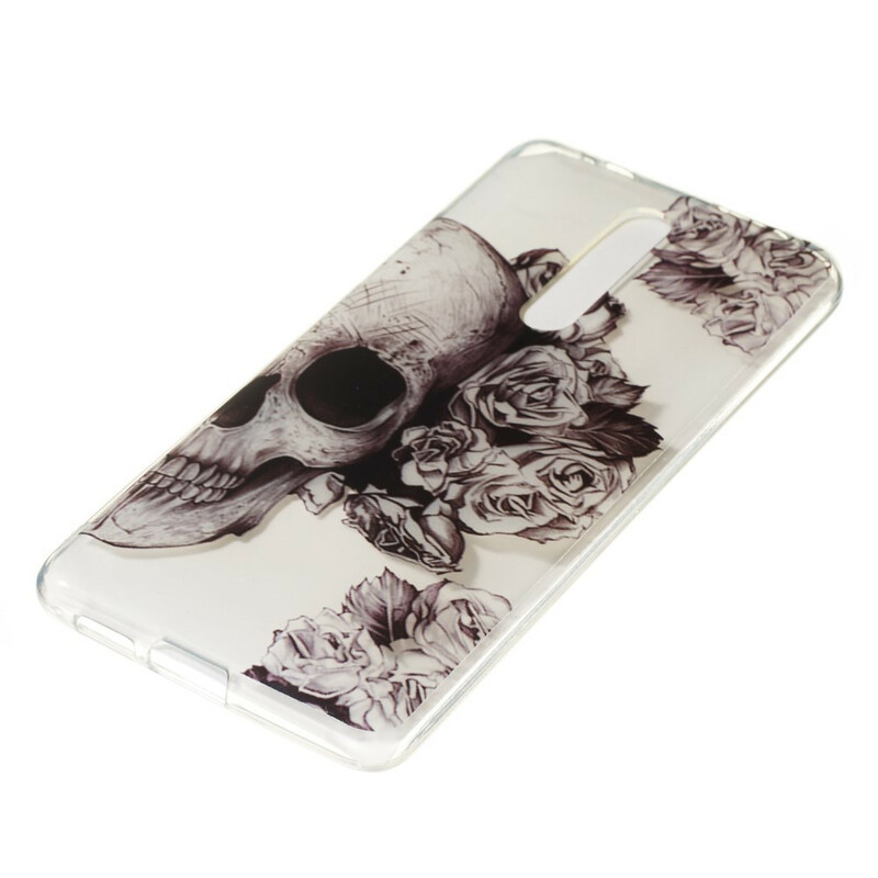 Coque Xiaomi Mi 9T / Mi 9T Pro Transparente Tête de Mort Fleurie Coque Xiaomi Mi 9T / Mi 9T Pro Transparente Tête de Mort Fleurie