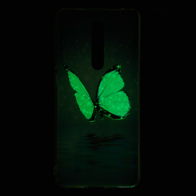 Coque Xiaomi Mi 9T / Mi 9T Pro Papillon Bleu Fluorescente Coque Xiaomi Mi 9T / Mi 9T Pro Papillon Bleu Fluorescente