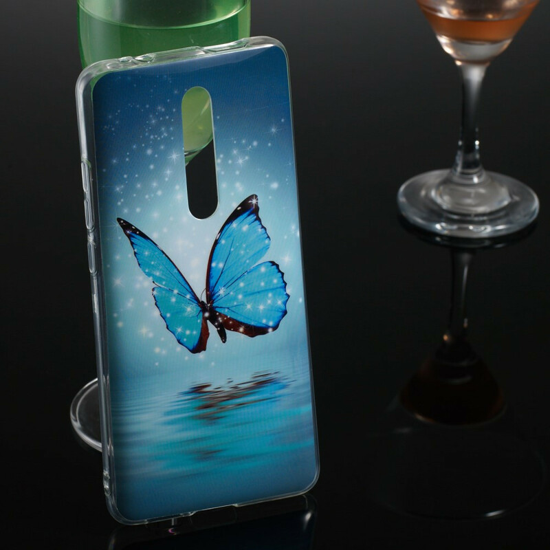 Coque Xiaomi Mi 9T / Mi 9T Pro Papillon Bleu Fluorescente Coque Xiaomi Mi 9T / Mi 9T Pro Papillon Bleu Fluorescente