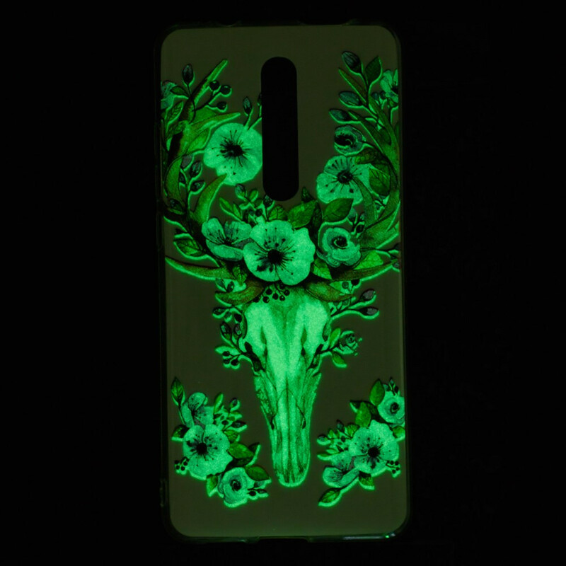 Coque Xiaomi Mi 9T / Mi 9T Pro Wapiti Fleuri Fluorescente Coque Xiaomi Mi 9T / Mi 9T Pro Wapiti Fleuri Fluorescente