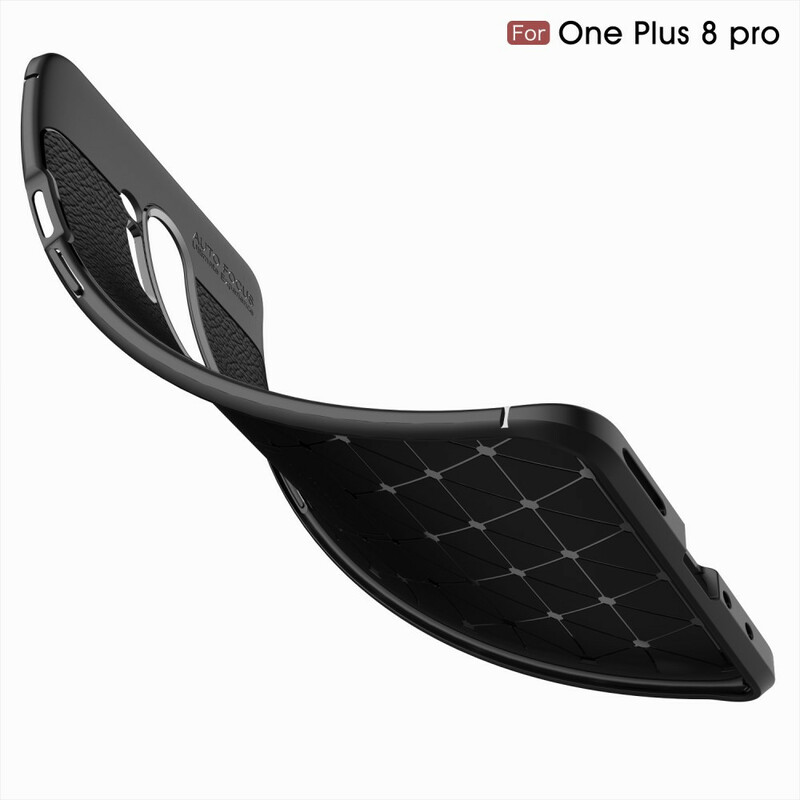 Coque OnePlus 8 Pro Effet Cuir Litchi Double Line Coque OnePlus 8 Pro Effet Cuir Litchi Double Line