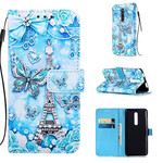 Housse Xiaomi Mi 9T / Mi 9T Pro Tour Eiffel Papillons à Lanière Housse Xiaomi Mi 9T / Mi 9T Pro Tour Eiffel Papillons à Lanière