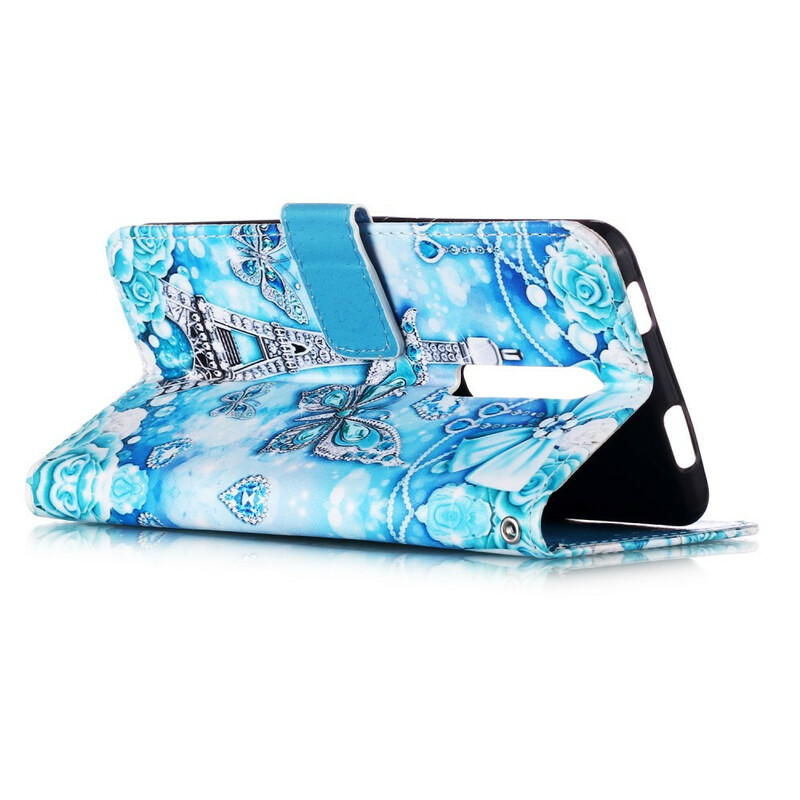 Housse Xiaomi Mi 9T / Mi 9T Pro Tour Eiffel Papillons à Lanière Housse Xiaomi Mi 9T / Mi 9T Pro Tour Eiffel Papillons à Lanière