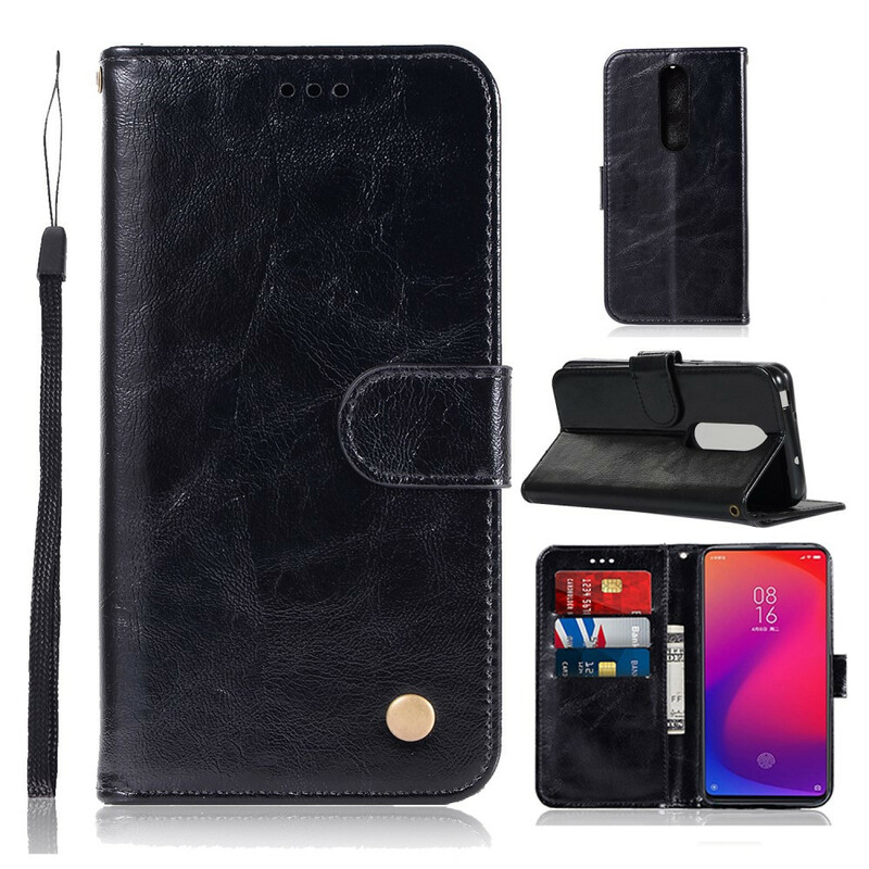 Housse Xiaomi Mi 9T / Mi 9T Pro Effet Cuir Vintage à Lanière Housse Xiaomi Mi 9T / Mi 9T Pro Effet Cuir Vintage à Lanière