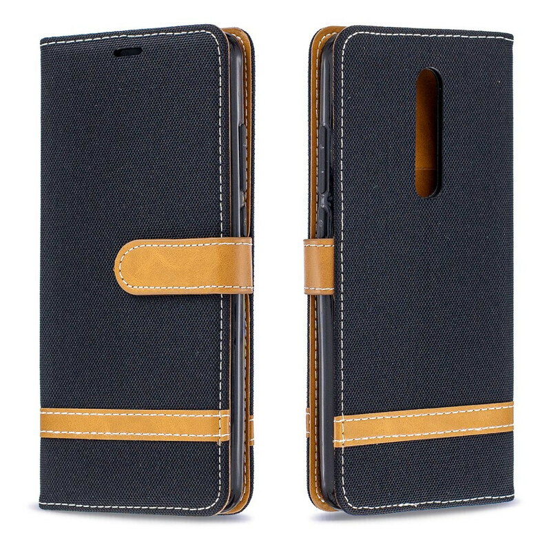 Housse Xiaomi Mi 9T / Mi 9T Pro Tissu et Effet Cuir à Lanière Housse Xiaomi Mi 9T / Mi 9T Pro Tissu et Effet Cuir à Lanière
