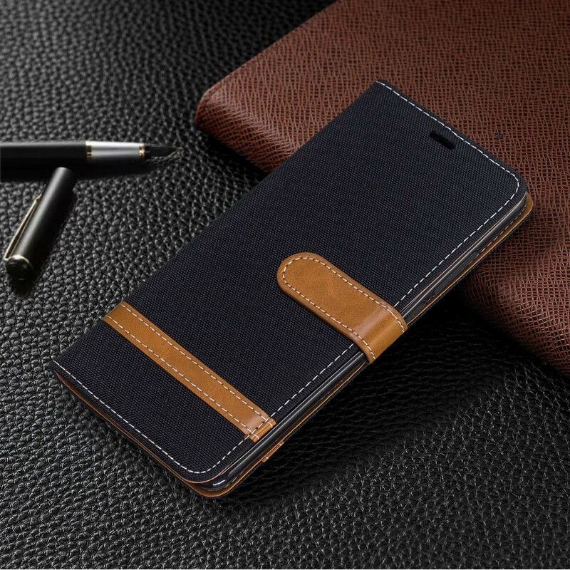 Housse Xiaomi Mi 9T / Mi 9T Pro Tissu et Effet Cuir à Lanière Housse Xiaomi Mi 9T / Mi 9T Pro Tissu et Effet Cuir à Lanière