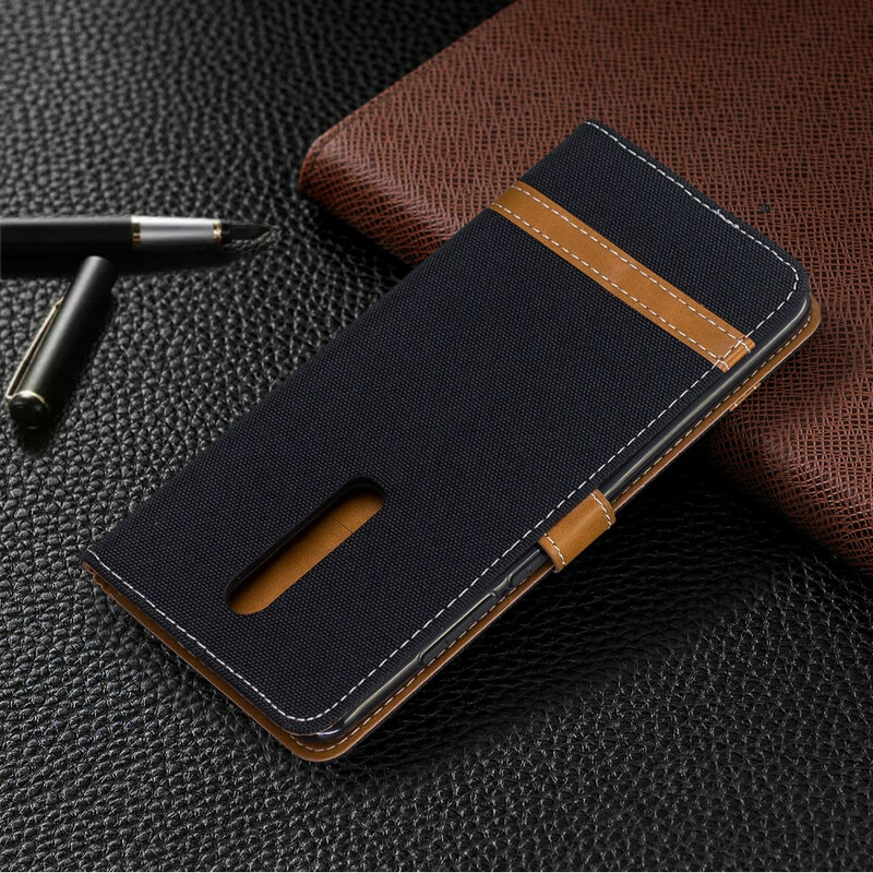Housse Xiaomi Mi 9T / Mi 9T Pro Tissu et Effet Cuir à Lanière Housse Xiaomi Mi 9T / Mi 9T Pro Tissu et Effet Cuir à Lanière