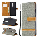 Housse Xiaomi Mi 9T / Mi 9T Pro Tissu et Effet Cuir à Lanière Housse Xiaomi Mi 9T / Mi 9T Pro Tissu et Effet Cuir à Lanière