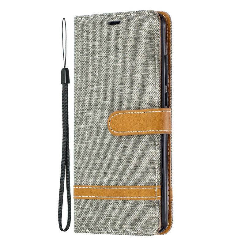 Housse Xiaomi Mi 9T / Mi 9T Pro Tissu et Effet Cuir à Lanière Housse Xiaomi Mi 9T / Mi 9T Pro Tissu et Effet Cuir à Lanière