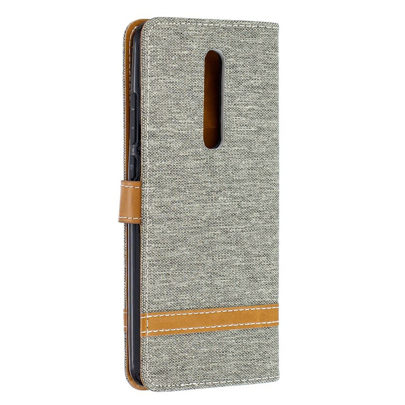 Housse Xiaomi Mi 9T / Mi 9T Pro Tissu et Effet Cuir à Lanière Housse Xiaomi Mi 9T / Mi 9T Pro Tissu et Effet Cuir à Lanière
