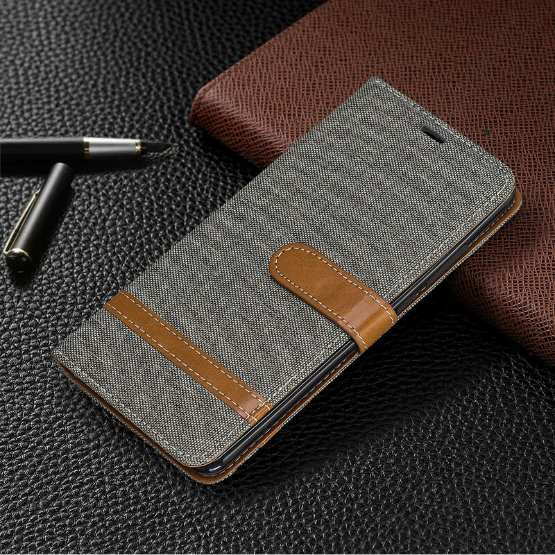 Housse Xiaomi Mi 9T / Mi 9T Pro Tissu et Effet Cuir à Lanière Housse Xiaomi Mi 9T / Mi 9T Pro Tissu et Effet Cuir à Lanière