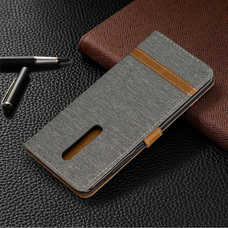 Housse Xiaomi Mi 9T / Mi 9T Pro Tissu et Effet Cuir à Lanière Housse Xiaomi Mi 9T / Mi 9T Pro Tissu et Effet Cuir à Lanière