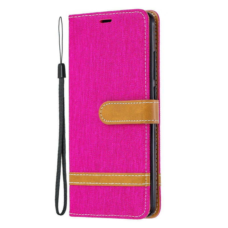 Housse Xiaomi Mi 9T / Mi 9T Pro Tissu et Effet Cuir à Lanière Housse Xiaomi Mi 9T / Mi 9T Pro Tissu et Effet Cuir à Lanière